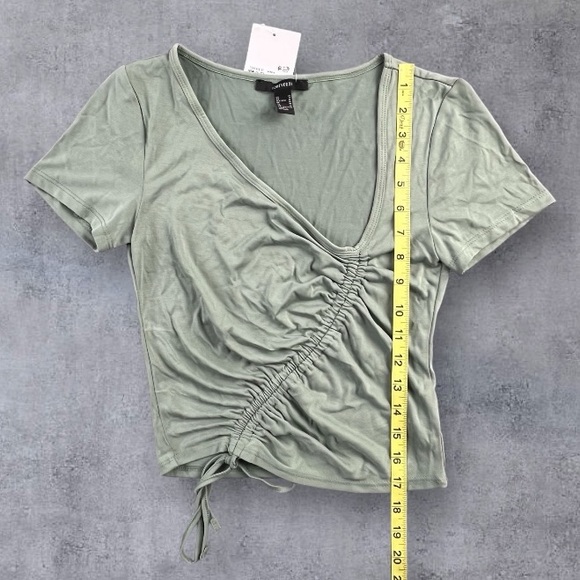 Forever 21 Womens Knit Top Sage Sz: M - Picture 6 of 8